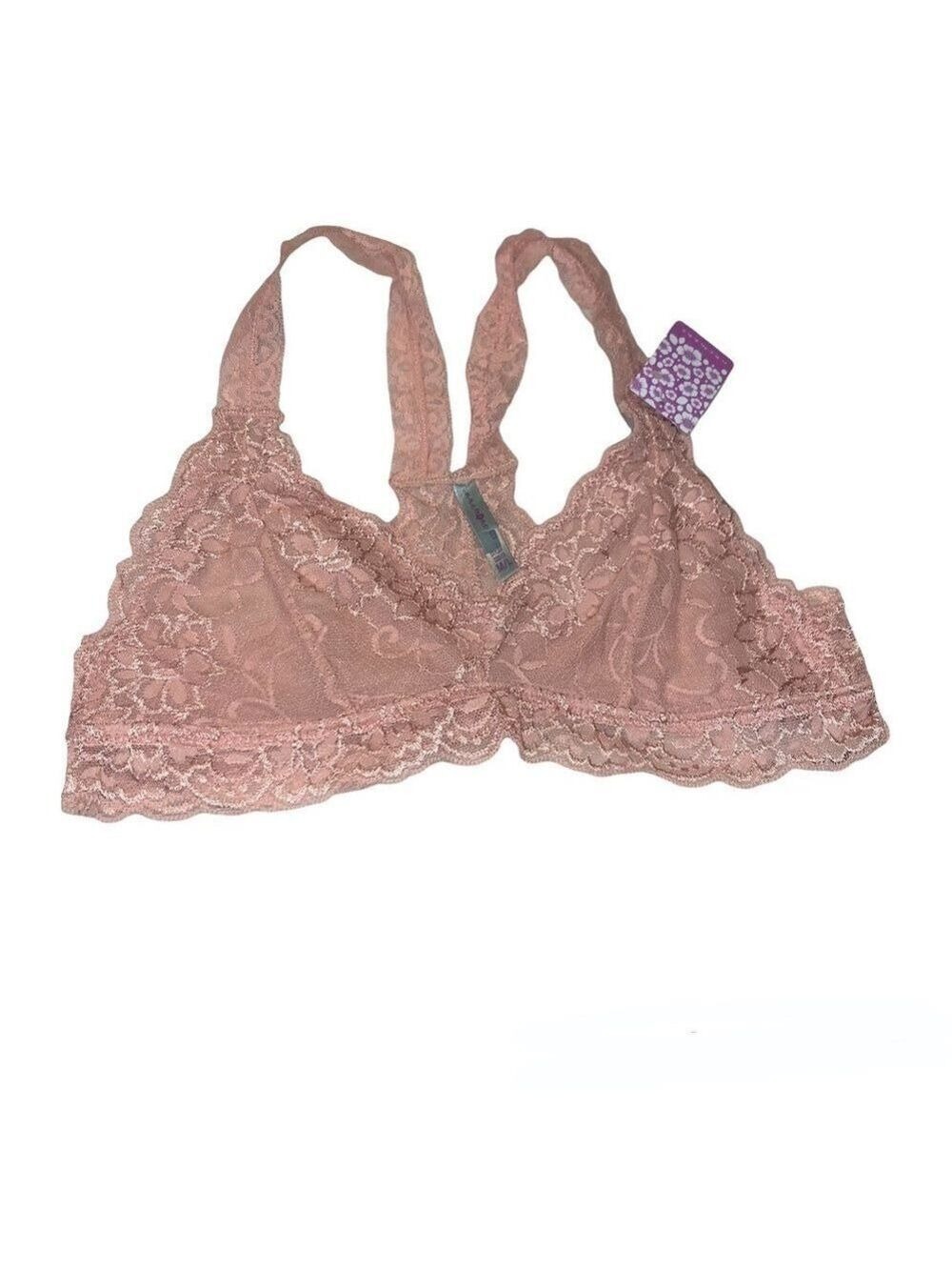 Lace Racerback Bralette Pink Boho